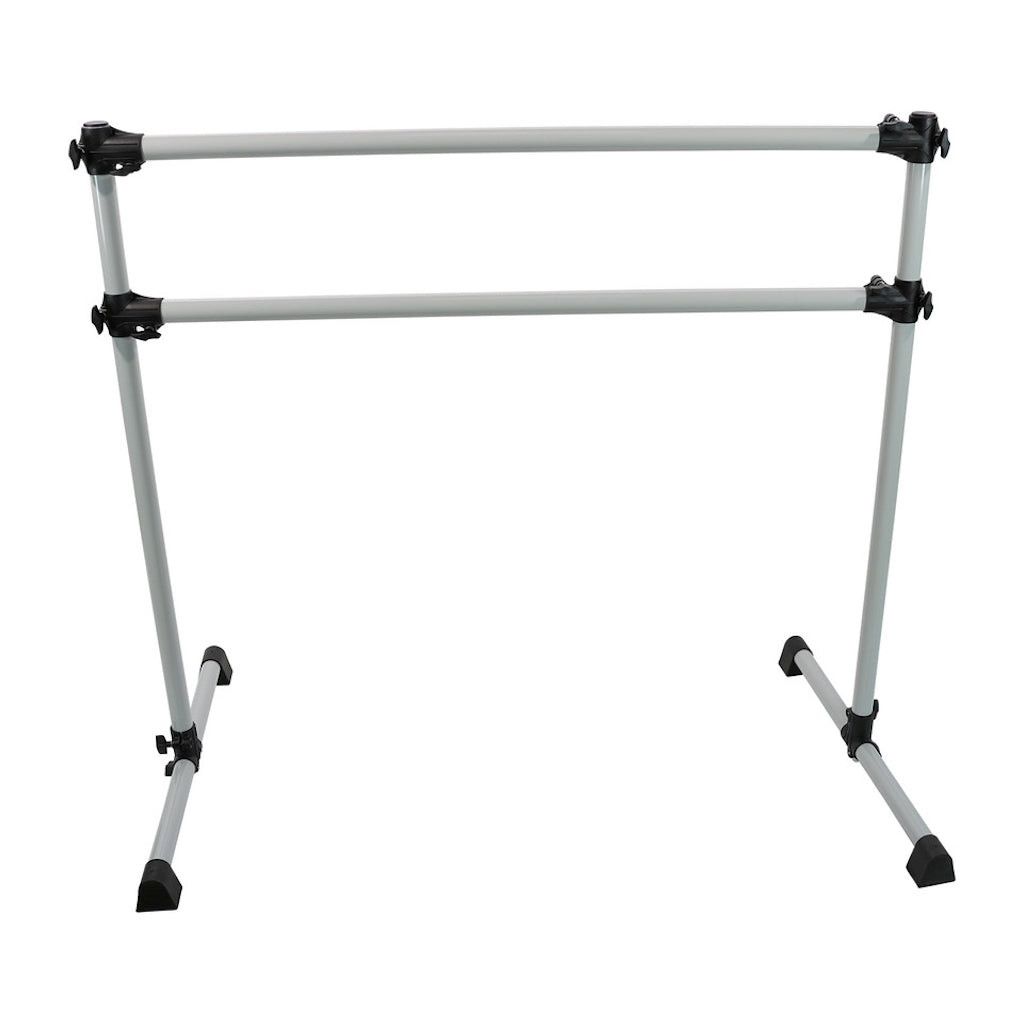 VitaBarre Prodigy Series: Modern Aluminum Double Bar Freestanding Ballet Barre 4-5 FT