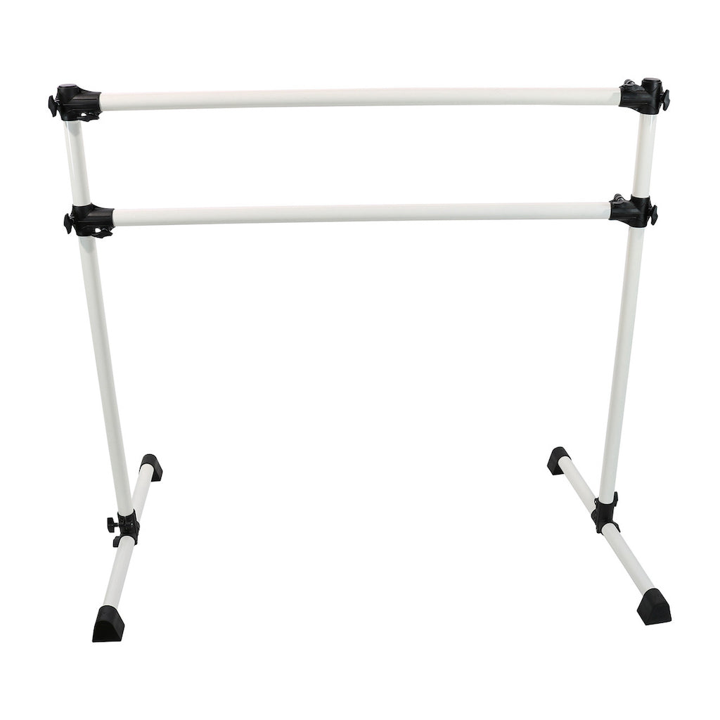 VitaBarre Prodigy Series: Modern Aluminum Double Bar Freestanding Ballet Barre 6-8 FT